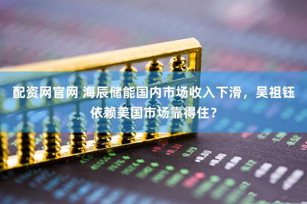 配资网官网 海辰储能国内市场收入下滑，吴祖钰依赖美国市场靠得住？
